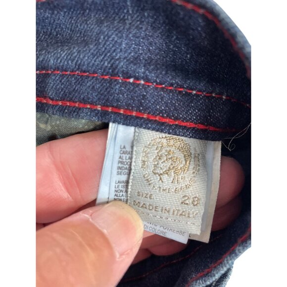 Diesel Cayre Womans Y2K Blue Wide Leg Stretch Jeans Size 28/32 SKU 9284 - Picture 7 of 13